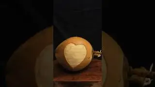 The best Cutting Young coconut with love logo