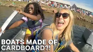 Racing CARDBOARD BOATS - Zone on the Road