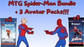 Opening an MTG Spider-Man Bundle + 3 Avatar Packs