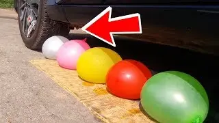 Experiment car vs pepsi vs balloons vs giant orbeez and more