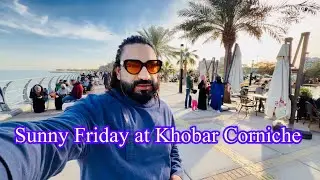 Sunny Friday vibes at Khobar Corniche Sea breeze, blue skies, and peaceful moments with family 