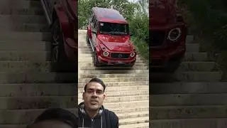 Ultimate SUV Test 🔥 G-Class Down the Stairs #shortsfeed #shorts #viral #gclass #trending #mercedes