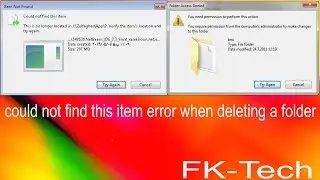 could not find this item error when deleting a folder this is the solution 2018