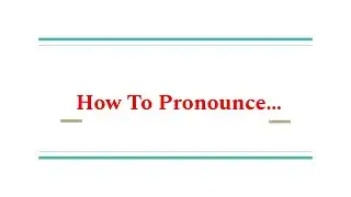 How To Pronounce Absent