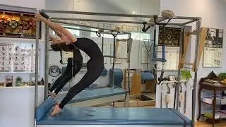 Archival Pilates Stretch on the Cadillac