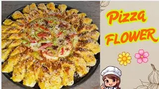 Sun Flower Pizza  (  Quick And Easy HomemadeRecipe ) By (Sana's Spicy Hub )