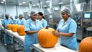How Millions of Pumpkins Are Produced Every Day | Inside the Factory Manufacturing Process
