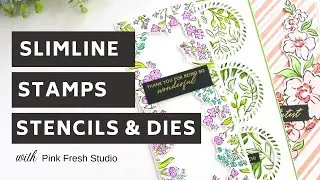 Slimline Stamps, Dies & Stencils | Pink Fresh Studio