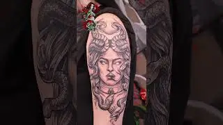 Creating a mesmerizing snake Gargon tattoo