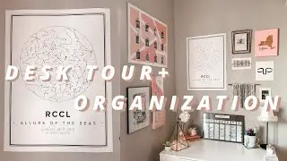 my desk tour + how I stay organized  *diy wall decor + mapiful unboxing*