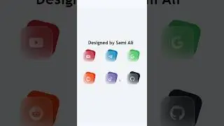 Glass Social Icons Hover Effect | Sami Ali