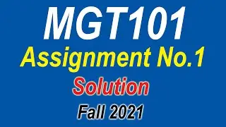 MGT101 Assignment 1 Fall 2021 Solution