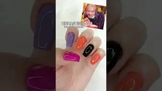 Unhas coloridas Enid de Wandinha Addams 🐺🩷 #unhas #enidsinclair #enid #wandinha #unhaslindas