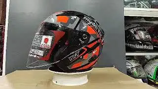 Helm KYT Galaxy Flat R Motif Series Terbaru, Double Visor / Dua Kaca Original