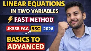 JKSSB Finance Account Assistant Maths | Linear Equations Explained Easily