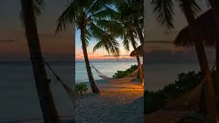 Tropical Island at Sunset &ndash; Relaxing Ocean Waves & Dusk Ambience #ambientvideo #island