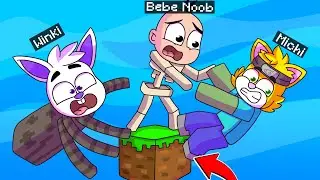 ¡UN SOLO BLOQUE EN MINECRAFT PERO SOMOS MOBS ENEMIGOS! 😨| ATRAPADOS EN UN MINI BLOQUE