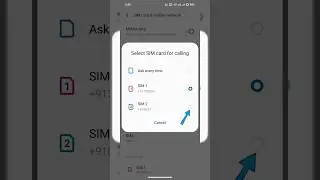 How To Enable Dual Sim Calling Ask For Sim 1 Sim 2 On Android #shorts #callingforsim1sim2
