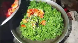 चुलीवरची चविष्ट शेपूची भाजी | Gavran Shepuchi Bhaji Recipe | Traditional Marathi Recipe