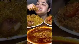 SPICY MUTTON FAT CURRY | CHICKEN BIRYANI #asmr #mukbang #trending #challenge #foodie #viral #funny