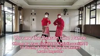 Walkthrough You are the Reason Line Dance | Choreo by Maya Sofia(INA) & Kristinawati(INA)