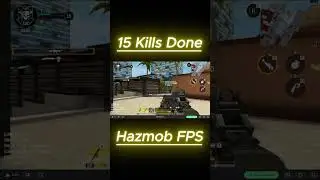 Hazmob FPS shooter game ,15 Kill Gameplay! Insane streak caught live! 💀 #Hazmob #Gaming #Shorts