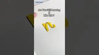 How to draw a neat H #writech #stationery #pen #highlighter #lettering