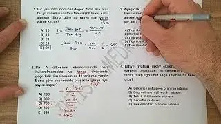 1) YAKIN MARKAJ PARA TEORİSİ ve POLİTİKASI SORU ÇÖZÜMÜ