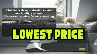 3/4 Steps High Density Foam Dog Stairs Ramps, for High Beds and Sofa, Non-Slip Pet Steps Sofa Bed L