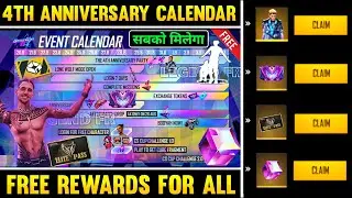 4TH ANNIVERSARY CALENDAR FREE FIRE