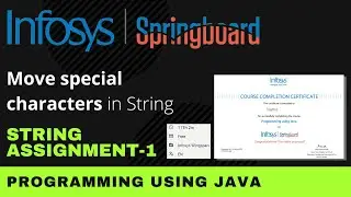 Move special characters in String | String Assignment 1 | Programming Using Java