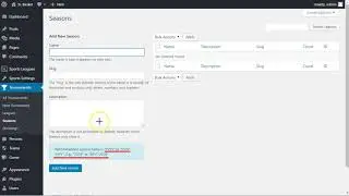 Quick Start - Step 2 - Create Season - AnWP Sports Leagues WordPress plugin