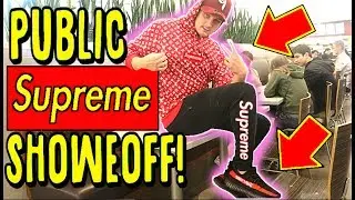 WEARING AND FLEXING FAKE SUPREME AT THE MALL!!! .. EXPOSED AND ALMOST BEAT UP