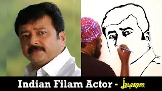 How to Draw Jayaram Indian Film Actor #Shorts - Udhaya Speed Painting