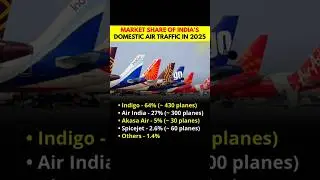 MARKET SHARE OF INDIA'S DOMESTIC AIR TRAFFIC IN 2025