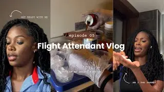 Flight Attendant Vlog - 5 AM report times, almost missing the shuttle + more ✈️