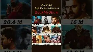 All time top Tickets Sales In BookMyShow 🎟 🎫 #indiancinema film updates | Film News | #shorts