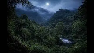 2 Hours of Night Forest Rain & River Sounds for Deep Sleep 🌙🌧️