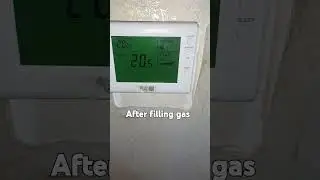 After filling best temperature setting for ac in summer. #ac #acservice #acwork #hvac #workout