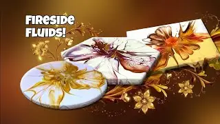 Relaxing Gorgeous Gold & Copper Fluid Art Compilation for Log Fire Nights