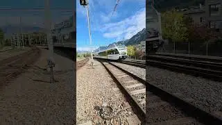 Ausfahrt eines RABe 526 S12➡️Sargans#zug #trainspotting #sbbcffffs #thurbo