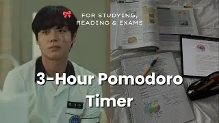 3-Hour INTENSE Study With Sieun (Pomodoro 3H:15) | Rain & White Noise for Deep Focus