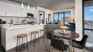 A 2-bedroom, 2-bath high-rise model in downtown Oak Park at The Emerson