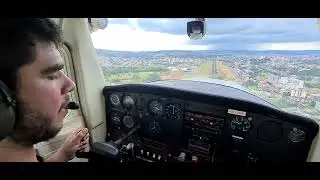Pouso em Braganca Paulista SBBP RWY 34  C152 PR-JBB