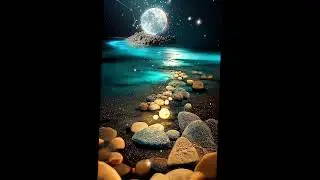A Starry Beach Paradise | Pixel Dream AI