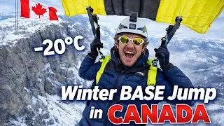 BASE Jumping off a CLIFF in the Canadian Rockies!