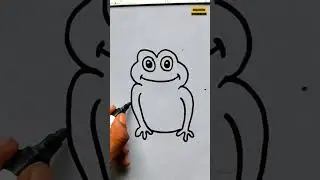 How to draw cartoon frog drawing #shorts #frog #drawing #art #viral #short