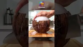 Cutting a Glass Coconut 🥥💧 | Insanely Satisfying ASMR!  #asmr #satisfying