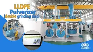 20-120 Mesh 100-1500kg/h Plastic Pulverizer Machine LLDPE Double Disc Grinding Machine
