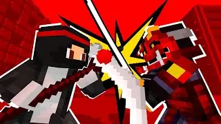 PANDA NINJA vs ONI SAMURAI (16 day fight animation challenge) (minecraft)